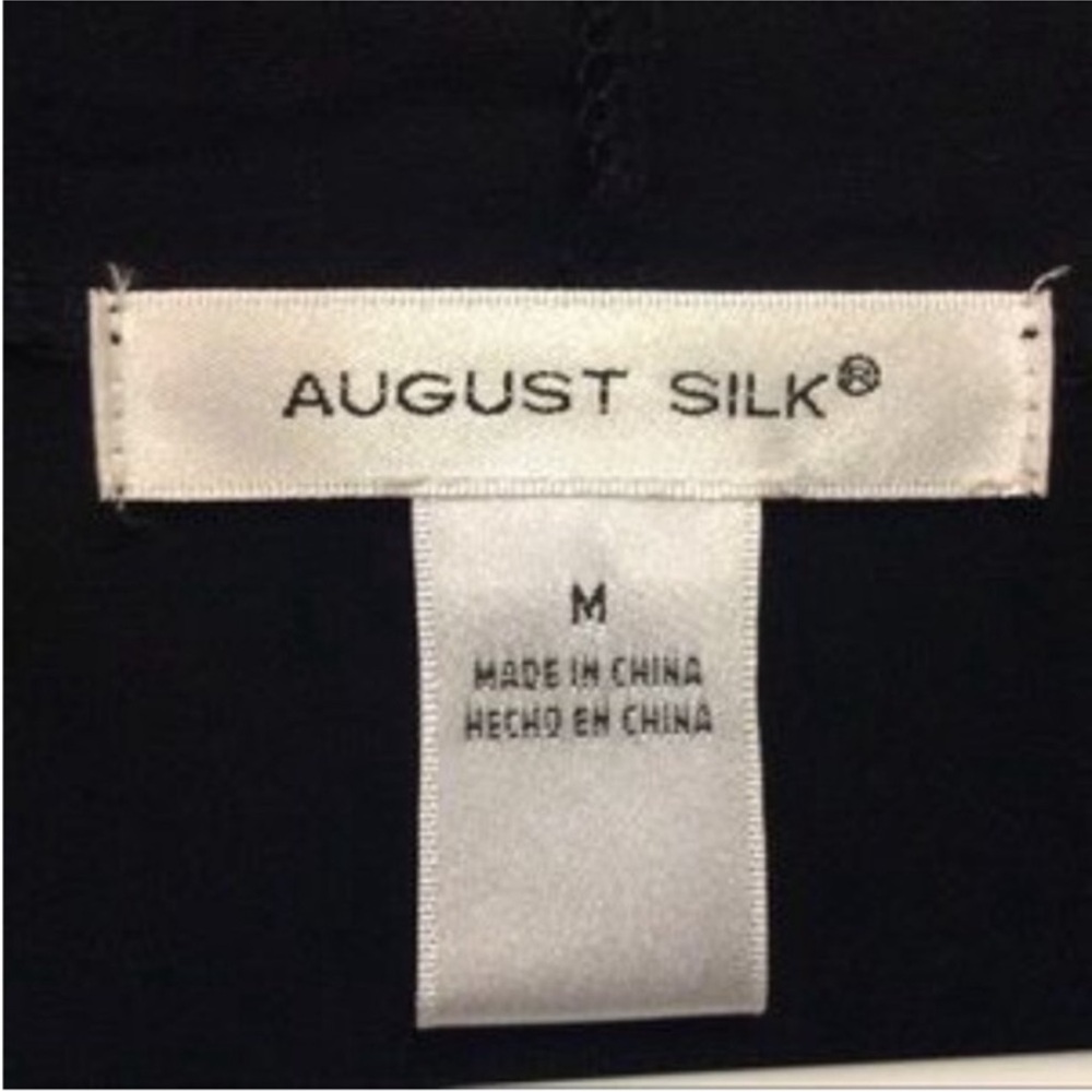 AUGUST SILK Mock 2-Piece BLOUSE Size Medium - Picture 3 of 11